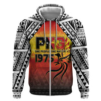 Papua New Guinea 50th Independence Day Zip Hoodie One People One Nation One PNG LT05 Zip Hoodie Yellow - Polynesian Pride