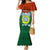 Vanuatu Penama Province Mermaid Dress Vanuatuan Coat Of Arms Polynesian Pattern LT05 Women Green - Polynesian Pride