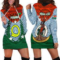 Personalized Vanuatu Penama Province Hoodie Dress Vanuatuan Coat Of Arms Polynesian Pattern LT05 - Polynesian Pride