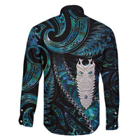New Zealand Aotearoa Family Matching Short Sleeve Bodycon Dress and Hawaiian Shirt Maori Tane Te Waiora Paua Shell Glitter Turquoise LT05 - Polynesian Pride