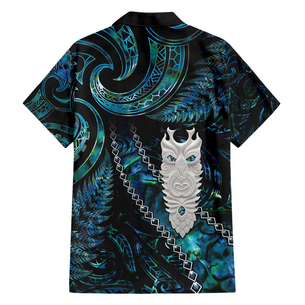 New Zealand Aotearoa Hawaiian Shirt Maori Tane Te Waiora Paua Shell Glitter Turquoise LT05 - Polynesian Pride