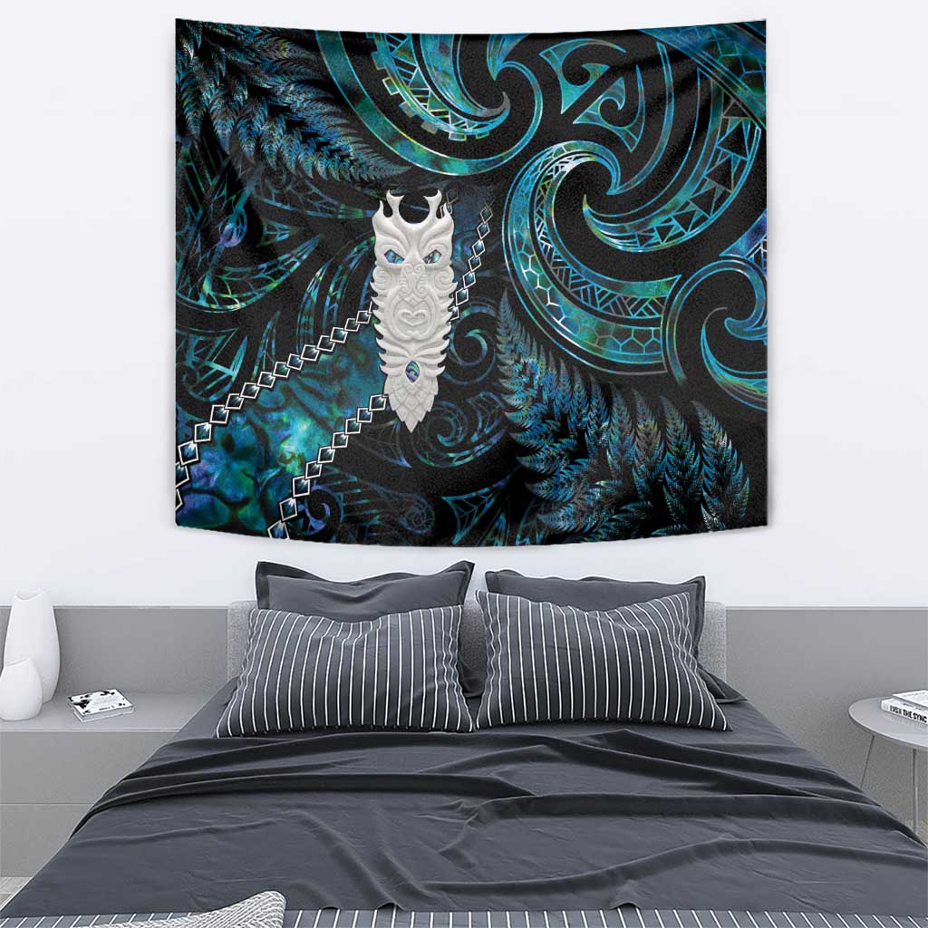 New Zealand Aotearoa Tapestry Maori Tane Te Waiora Paua Shell Glitter Turquoise