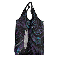 New Zealand Aotearoa Grocery Bag Maori Tane Te Waiora Paua Shell Glitter Purple LT05 - Polynesian Pride
