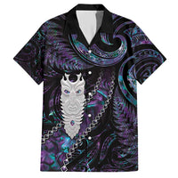 New Zealand Aotearoa Hawaiian Shirt Maori Tane Te Waiora Paua Shell Glitter Purple LT05 Purple - Polynesian Pride