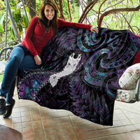New Zealand Aotearoa Quilt Maori Tane Te Waiora Paua Shell Glitter Purple LT05 - Polynesian Pride