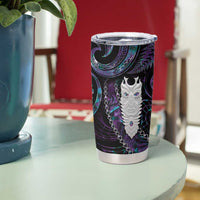 New Zealand Aotearoa Tumbler Cup Maori Tane Te Waiora Paua Shell Glitter Purple LT05 - Polynesian Pride
