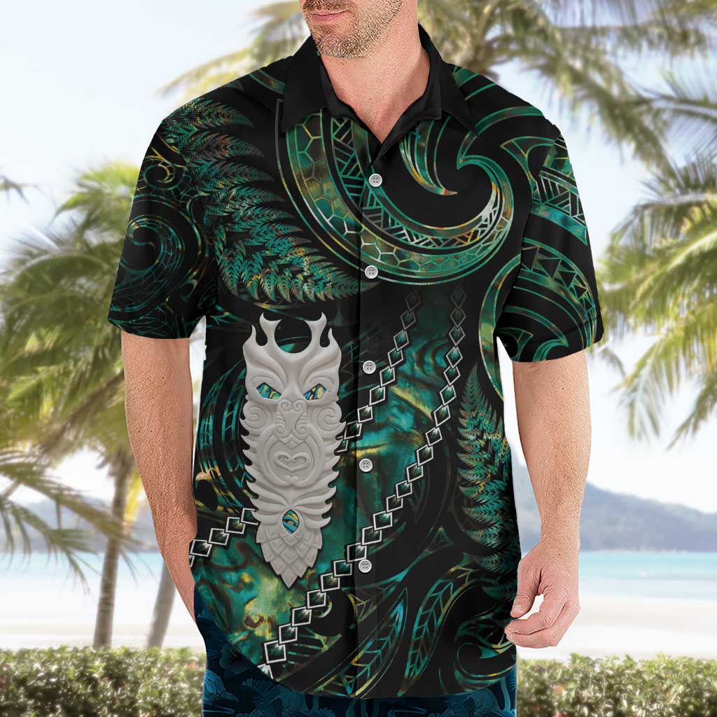 New Zealand Aotearoa Hawaiian Shirt Maori Tane Te Waiora Paua Shell Glitter Green LT05 - Polynesian Pride