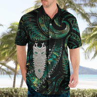 New Zealand Aotearoa Hawaiian Shirt Maori Tane Te Waiora Paua Shell Glitter Green LT05 - Polynesian Pride