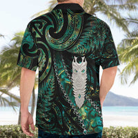 New Zealand Aotearoa Hawaiian Shirt Maori Tane Te Waiora Paua Shell Glitter Green LT05 - Polynesian Pride