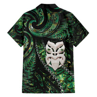 New Zealand Aotearoa Family Matching Off Shoulder Short Dress and Hawaiian Shirt Maori Wheku Paua Shell Glitter Green LT05 - Polynesian Pride