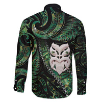 New Zealand Aotearoa Family Matching Puletasi and Hawaiian Shirt Maori Wheku Paua Shell Glitter Green LT05 - Polynesian Pride