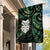 New Zealand Aotearoa Garden Flag Maori Wheku Paua Shell Glitter Green