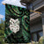 New Zealand Aotearoa Garden Flag Maori Wheku Paua Shell Glitter Green