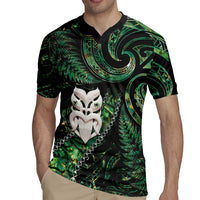 New Zealand Aotearoa Rugby Jersey Maori Wheku Paua Shell Glitter Green