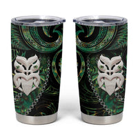 New Zealand Aotearoa Tumbler Cup Maori Wheku Paua Shell Glitter Green LT05 Green - Polynesian Pride