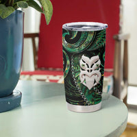 New Zealand Aotearoa Tumbler Cup Maori Wheku Paua Shell Glitter Green LT05 - Polynesian Pride