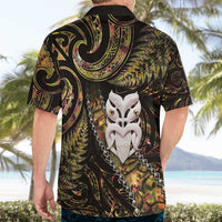 New Zealand Aotearoa Hawaiian Shirt Maori Wheku Paua Shell Glitter Gold LT05 - Polynesian Pride