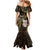 New Zealand Aotearoa Mermaid Dress Maori Wheku Paua Shell Glitter Gold