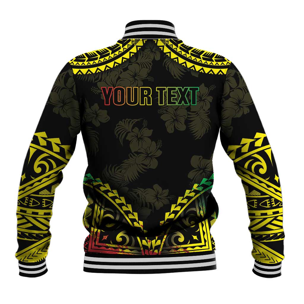 Aloha Tropical Palm Trees Baseball Jacket Reggae Polynesian Pattern