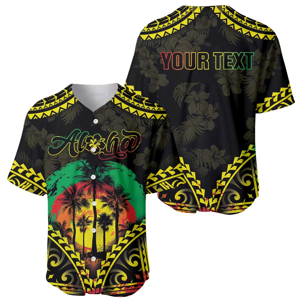 Aloha Tropical Palm Trees Baseball Jersey Reggae Polynesian Pattern LT05 - Polynesian Pride