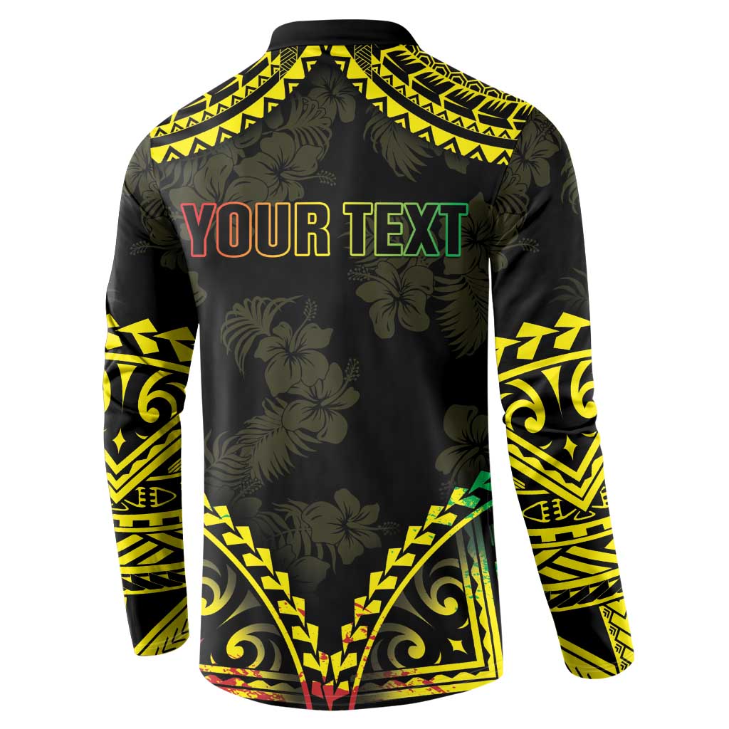Aloha Tropical Palm Trees Button Sweatshirt Reggae Polynesian Pattern LT05 - Polynesian Pride