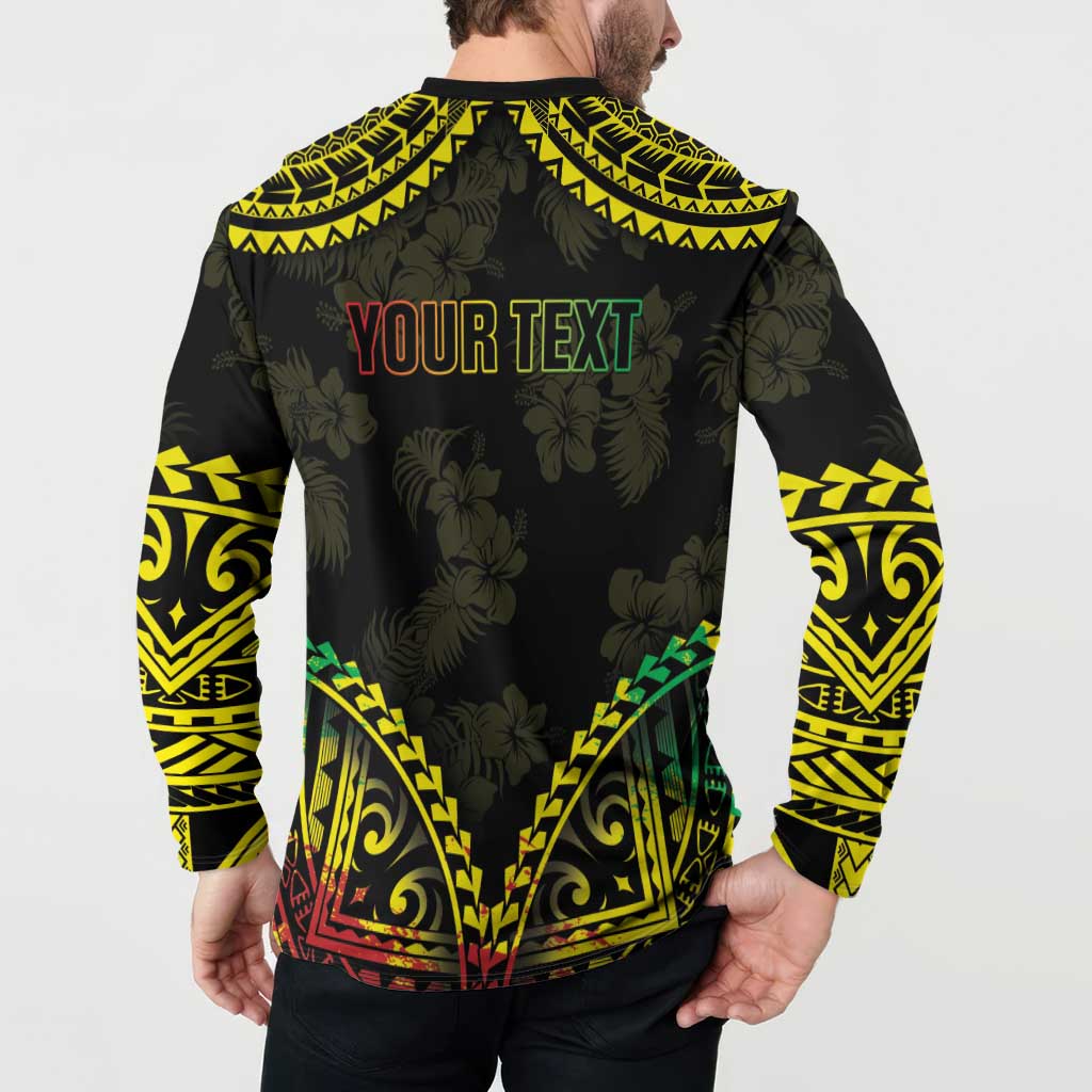 Aloha Tropical Palm Trees Button Sweatshirt Reggae Polynesian Pattern LT05 - Polynesian Pride