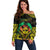 Aloha Tropical Palm Trees Off Shoulder Sweater Reggae Polynesian Pattern