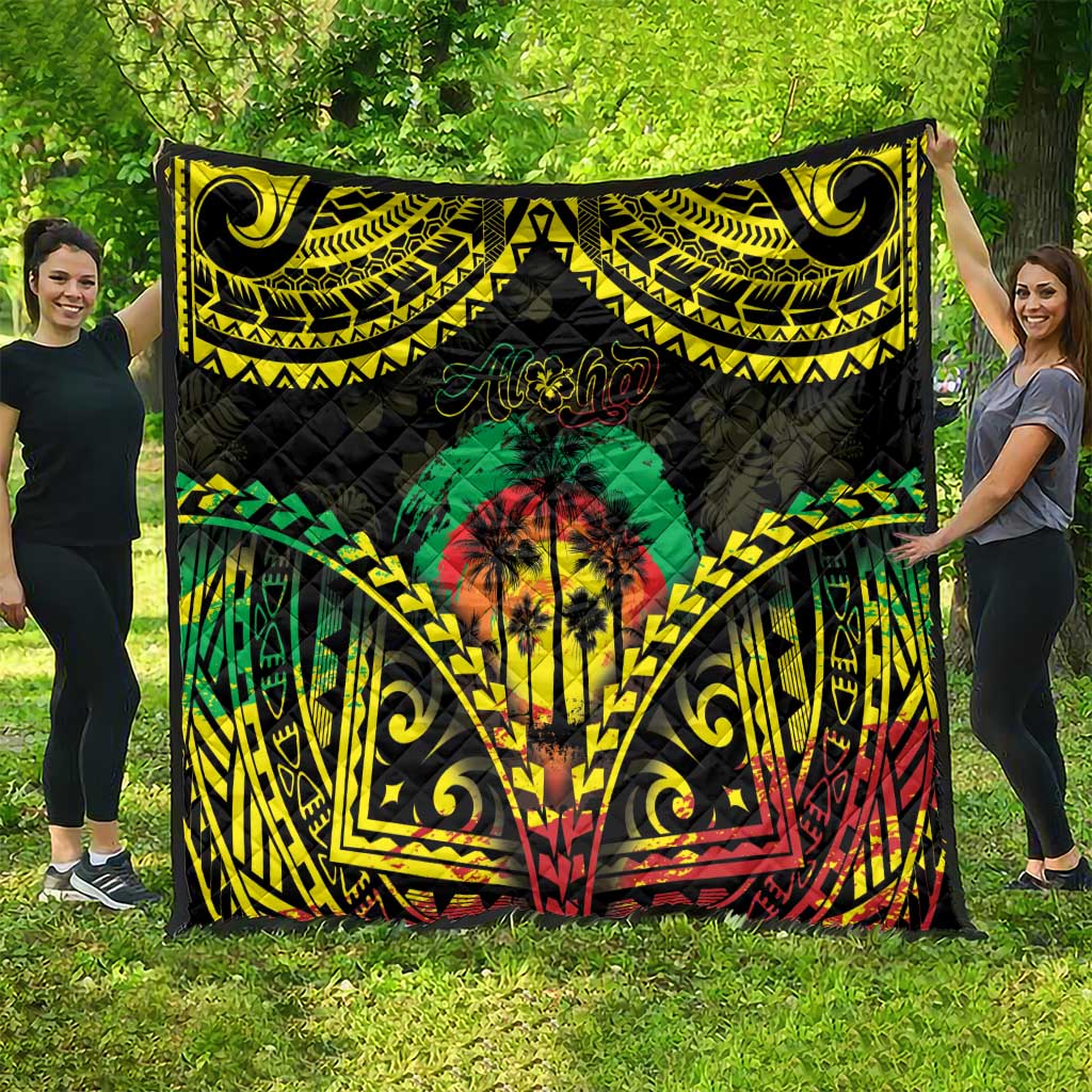 Aloha Tropical Palm Trees Quilt Reggae Polynesian Pattern LT05 - Polynesian Pride