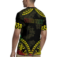 Aloha Tropical Palm Trees Rugby Jersey Reggae Polynesian Pattern