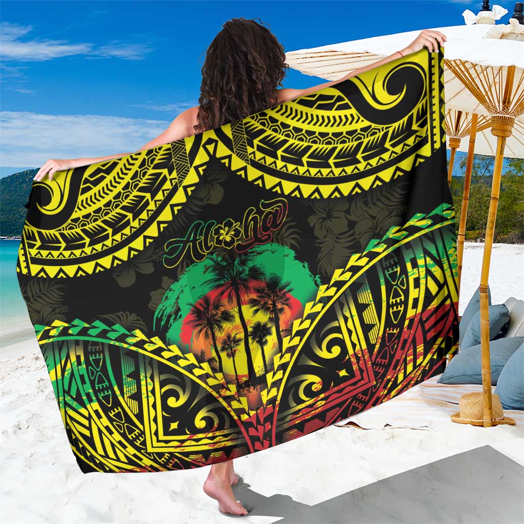 Aloha Tropical Palm Trees Sarong Reggae Polynesian Pattern