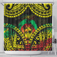 Aloha Tropical Palm Trees Shower Curtain Reggae Polynesian Pattern LT05 - Polynesian Pride
