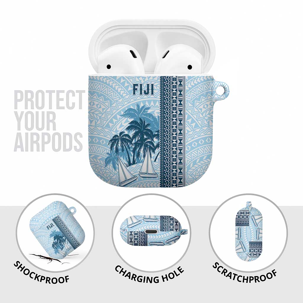 Fiji Regatta AirPods Case Palm Tree Tapa Pattern - Polynesian Pride