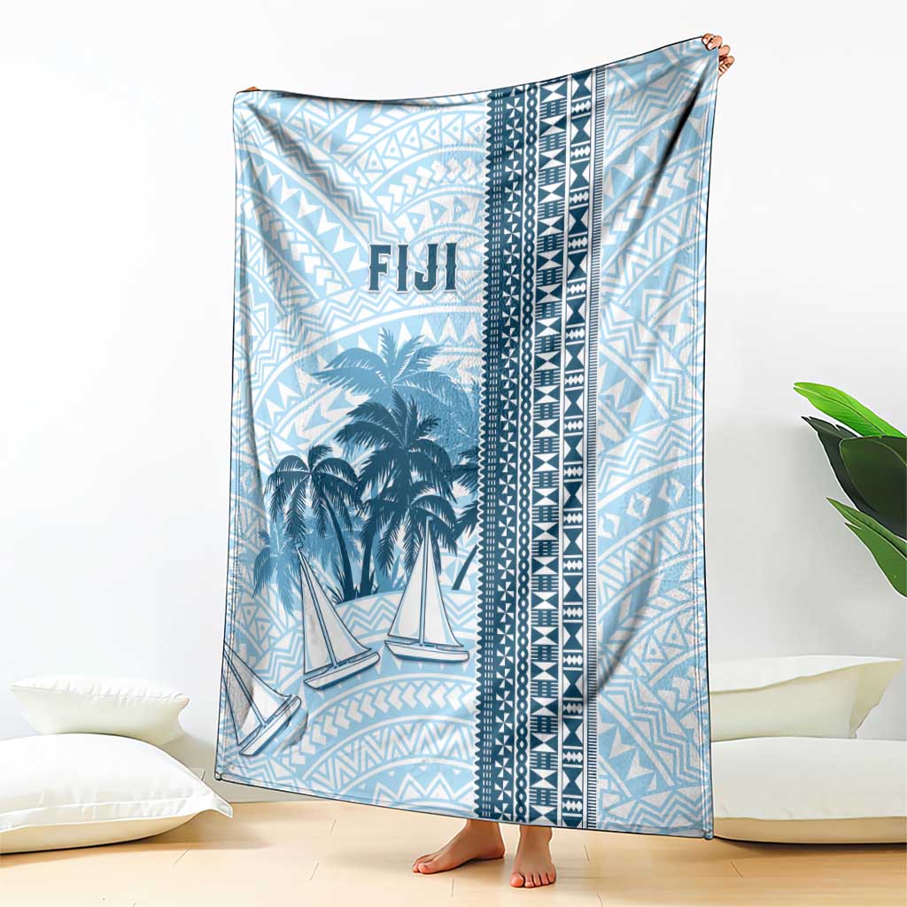 Fiji Regatta Blanket Palm Tree Tapa Pattern - Polynesian Pride