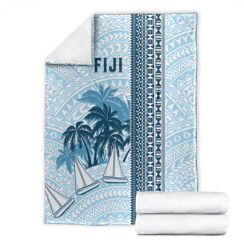 Fiji Regatta Blanket Palm Tree Tapa Pattern - Polynesian Pride