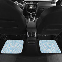 Fiji Regatta Car Mats Palm Tree Tapa Pattern LT05 Set 2pcs - Back Blue - Polynesian Pride