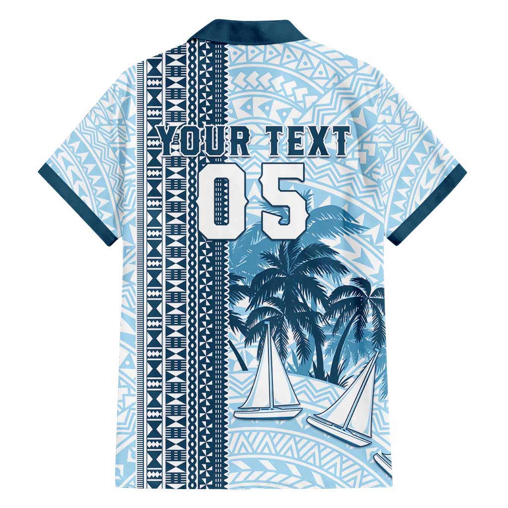 Custom Fiji Regatta Family Matching Puletasi and Hawaiian Shirt Palm Tree Tapa Pattern - Polynesian Pride