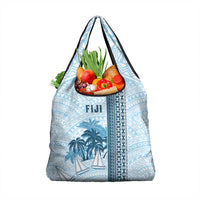 Fiji Regatta Grocery Bag Palm Tree Tapa Pattern LT05 1-pack One Size Blue - Polynesian Pride