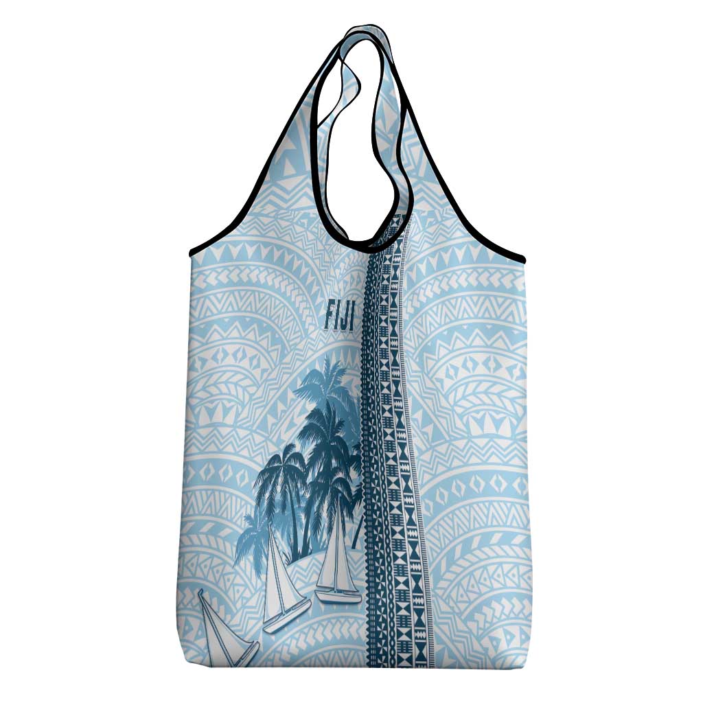 Fiji Regatta Grocery Bag Palm Tree Tapa Pattern LT05 - Polynesian Pride