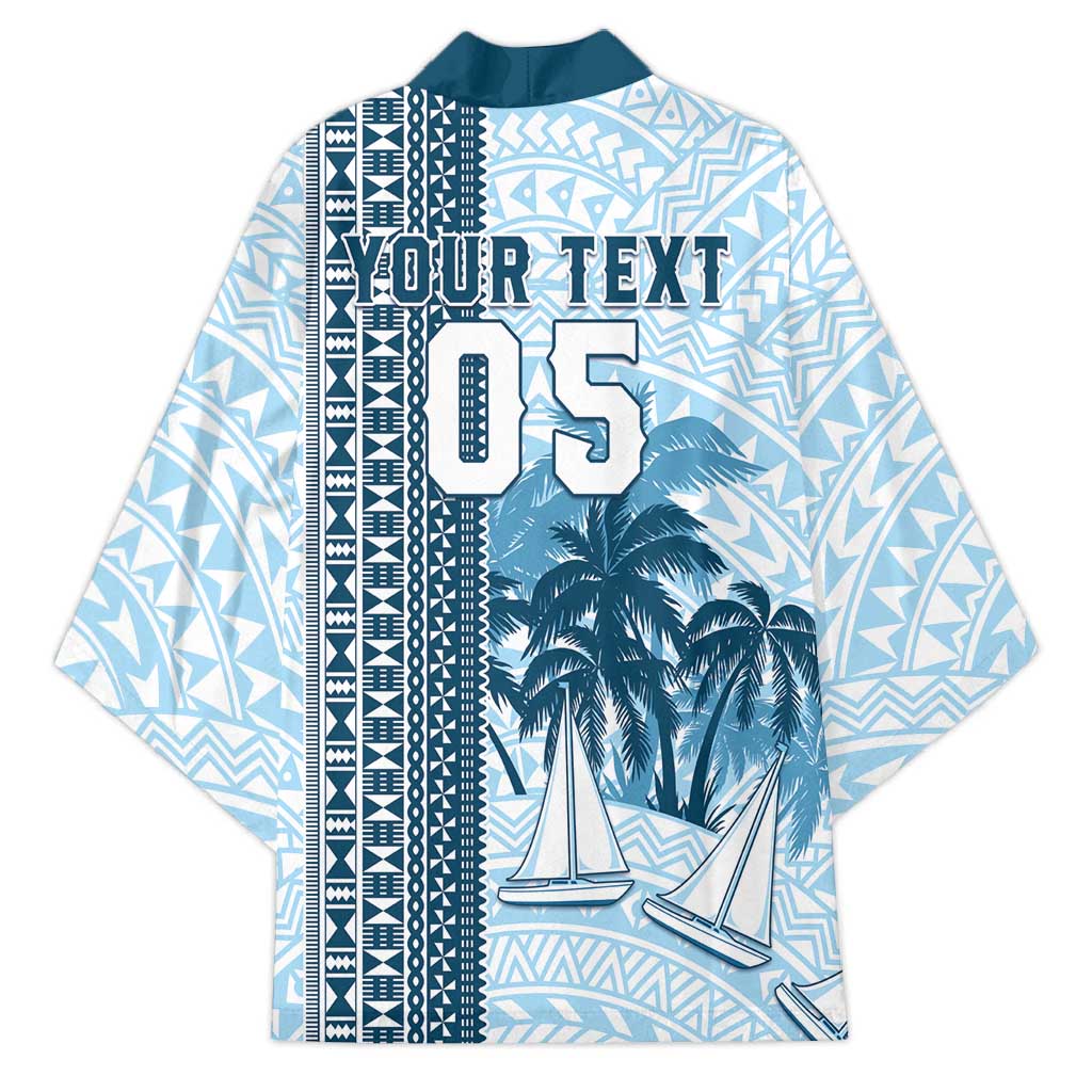 Custom Fiji Regatta Kimono Palm Tree Tapa Pattern LT05 - Polynesian Pride