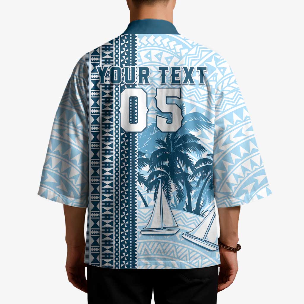 Custom Fiji Regatta Kimono Palm Tree Tapa Pattern LT05 - Polynesian Pride