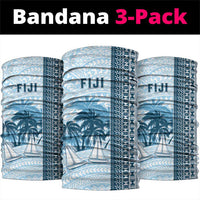 Fiji Regatta Neck Gaiter Palm Tree Tapa Pattern - Polynesian Pride