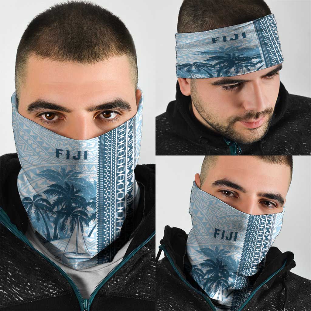 Fiji Regatta Neck Gaiter Palm Tree Tapa Pattern - Polynesian Pride
