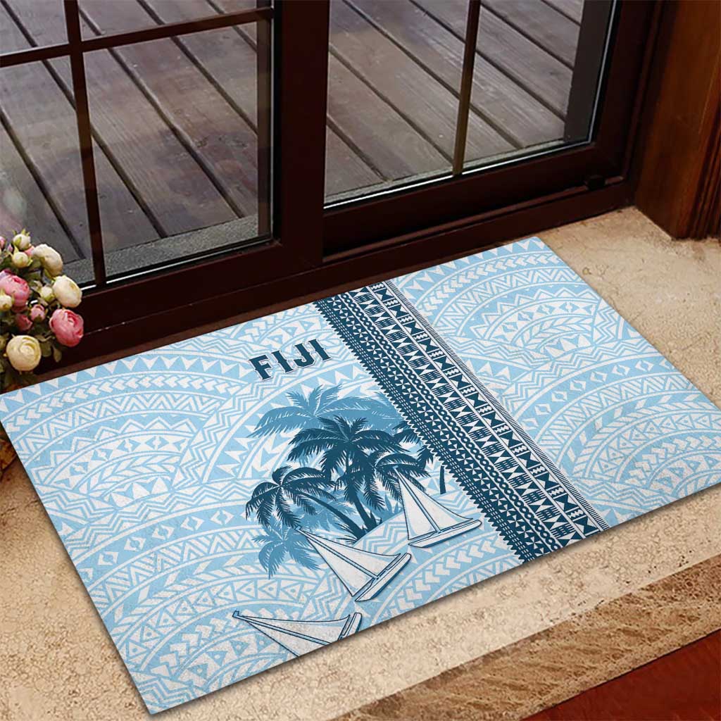 Fiji Regatta Rubber Doormat Palm Tree Tapa Pattern - Polynesian Pride