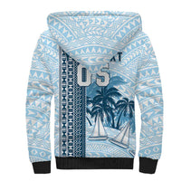 Custom Fiji Regatta Sherpa Hoodie Palm Tree Tapa Pattern LT05 - Polynesian Pride