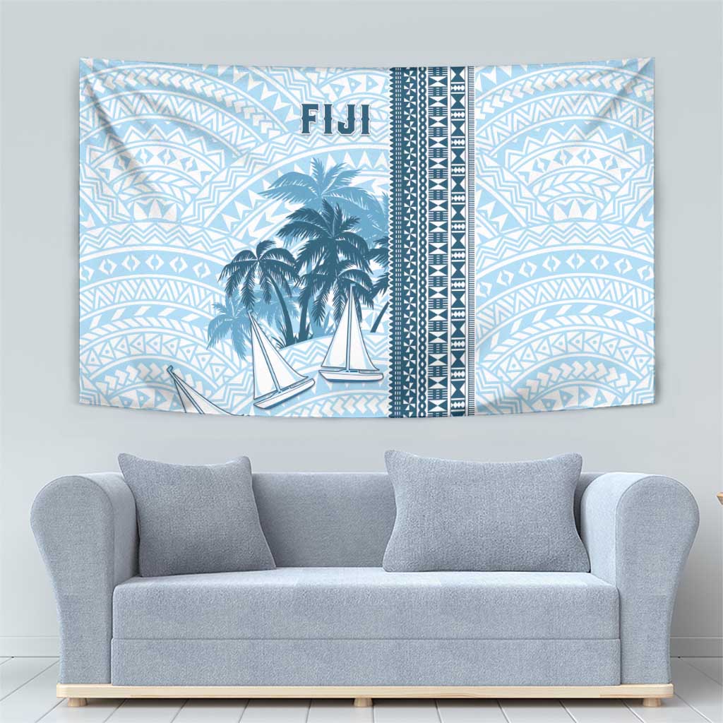Fiji Regatta Tapestry Palm Tree Tapa Pattern LT05 - Polynesian Pride