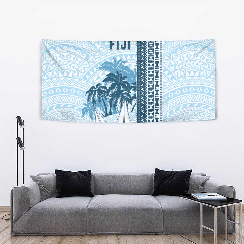 Fiji Regatta Tapestry Palm Tree Tapa Pattern LT05 - Polynesian Pride