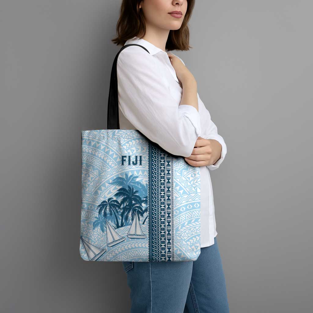 Fiji Regatta Tote Bag Palm Tree Tapa Pattern LT05 - Polynesian Pride