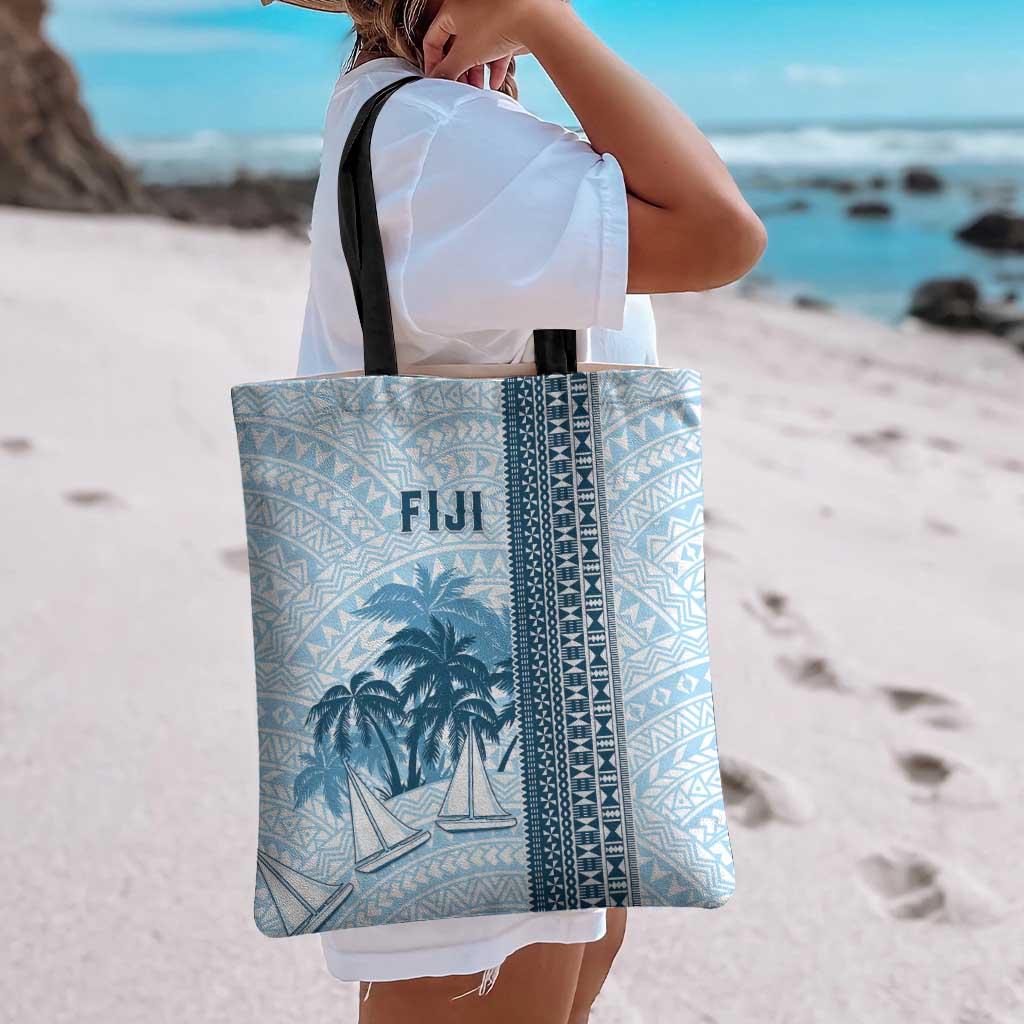 Fiji Regatta Tote Bag Palm Tree Tapa Pattern LT05 - Polynesian Pride