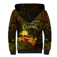 personalized-happy-diwali-festival-sherpa-hoodie-diya-lamp-hibiscus-polynesian-pattern