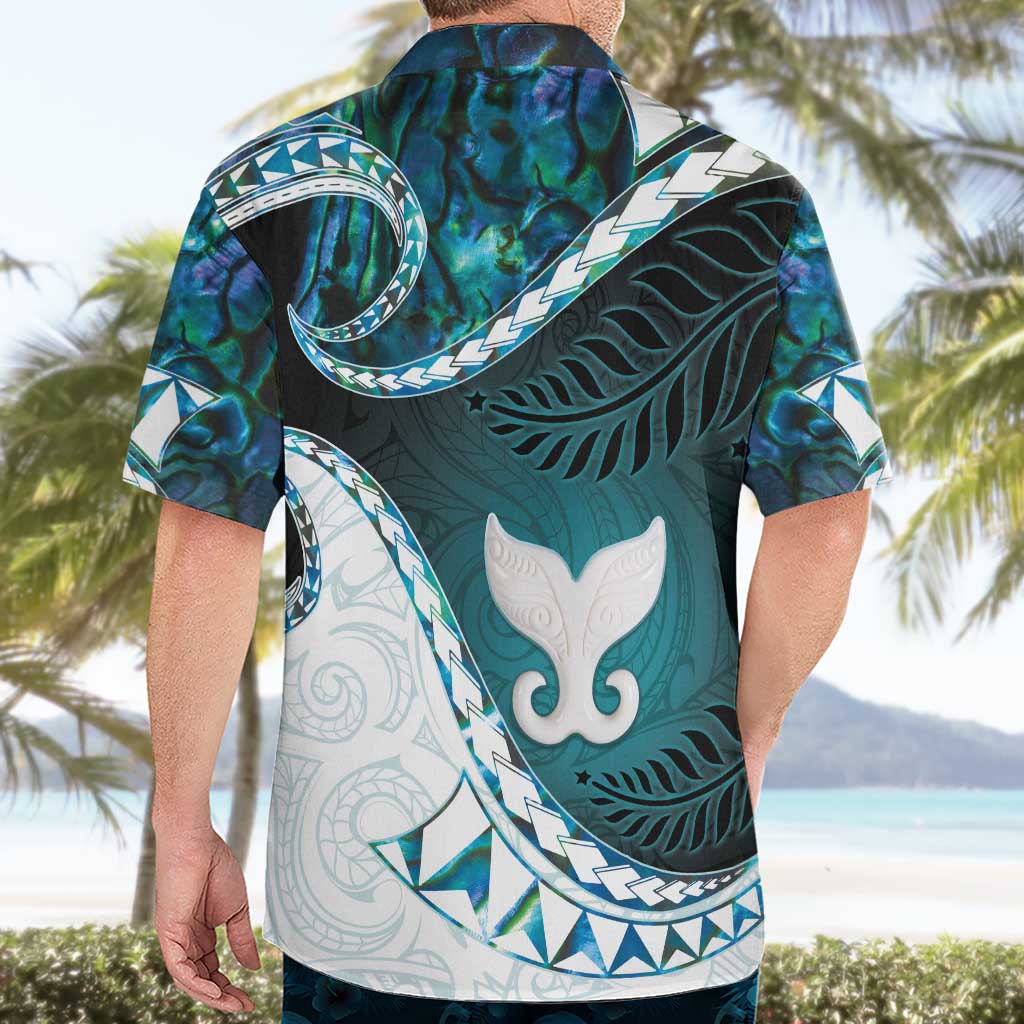 Aotearoa New Zealand Hawaiian Shirt Maori Wera Paua Shell Teal Glitter LT05 - Polynesian Pride